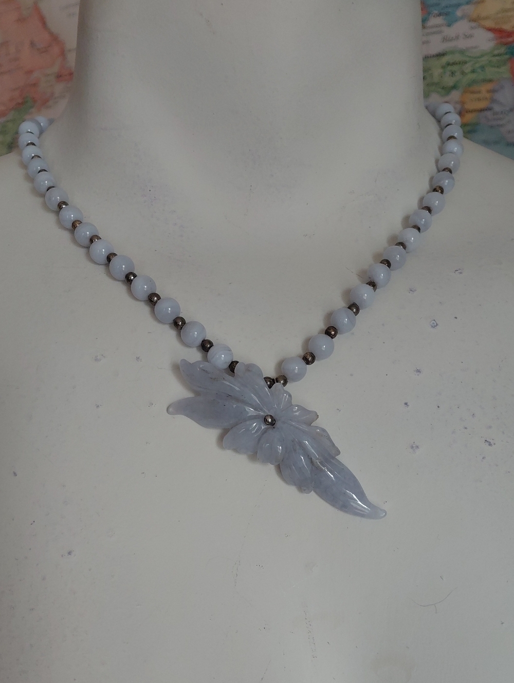 Blue Lace Agate Necklace